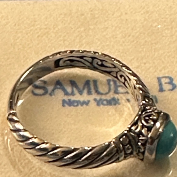 NWT Samuel B. Sterling Sleeping Beauty Turquoise cushion cut ring Size 9 - Picture 7 of 8